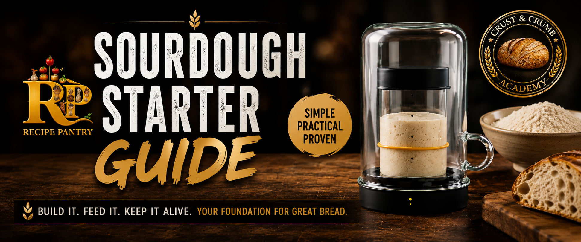 Sourdough starter guide banner